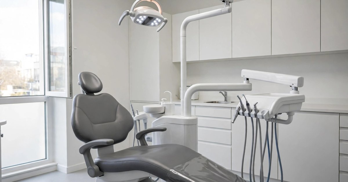Empty dental chair in a bright treatment room for emergency dental help in Florida