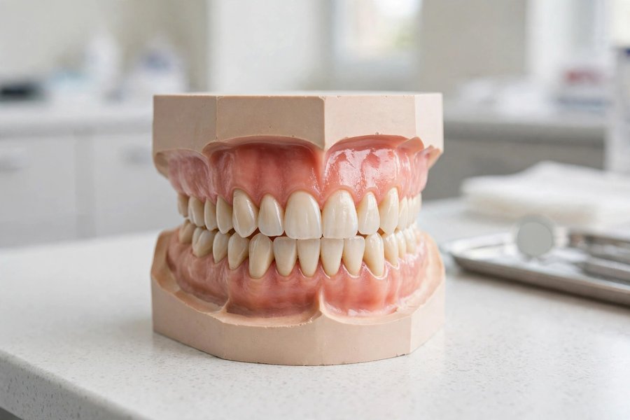 Full dental jaw study model for emergency dental help in California