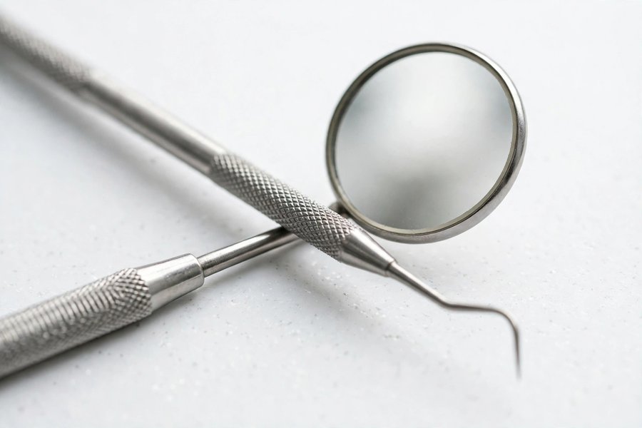 Dental mirror and explorer probe for emergency dental help in Rhode Island