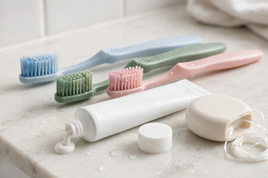 Dental instruments for a guide to bleeding gums when brushing