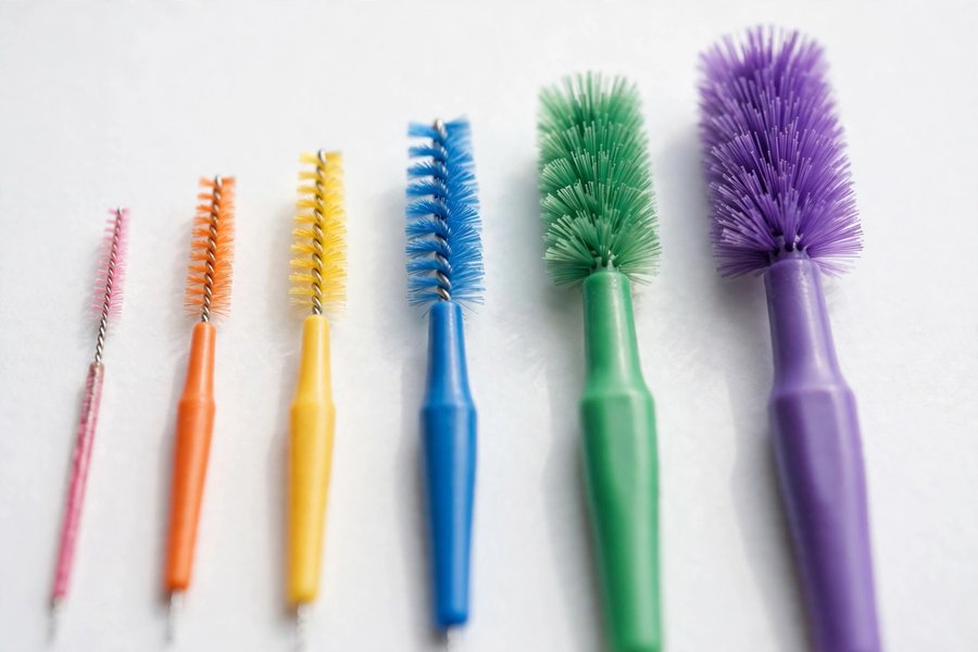 Set of interdental brushes in different sizes for Bleeding Gums When Brushing: Next Steps